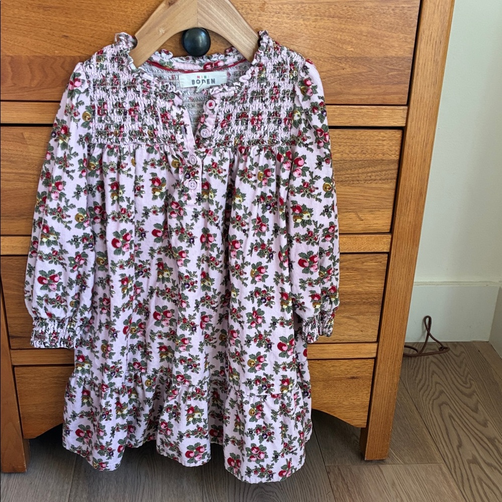 Mini Boden Pink Corduroy Dress